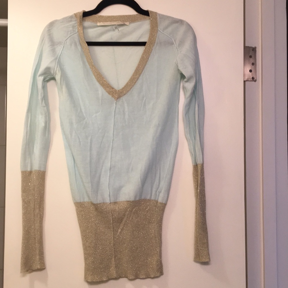 Blue and gold top